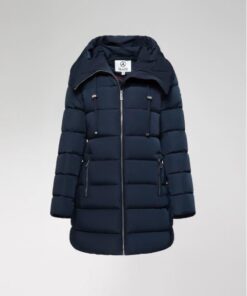 Pallet of assorted brand-new winter jackets in mixed styles, sizes, and colors for men and women