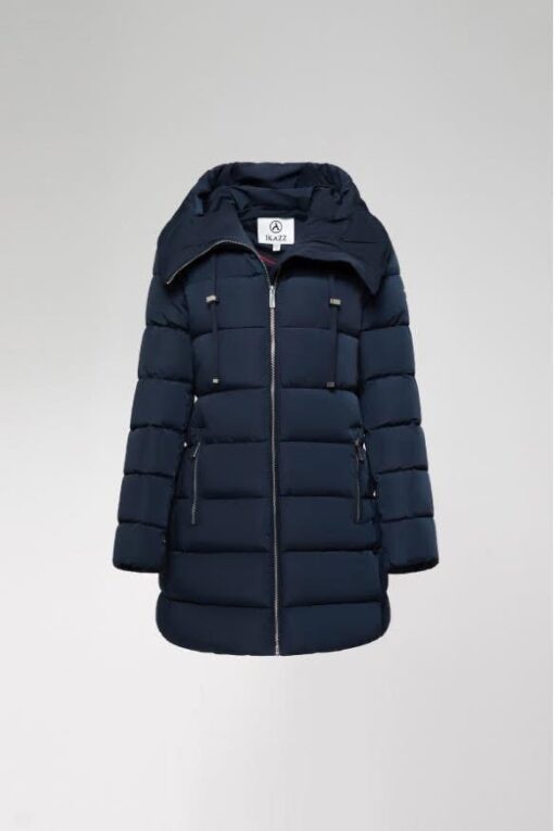 Pallet of assorted brand-new winter jackets in mixed styles, sizes, and colors for men and women